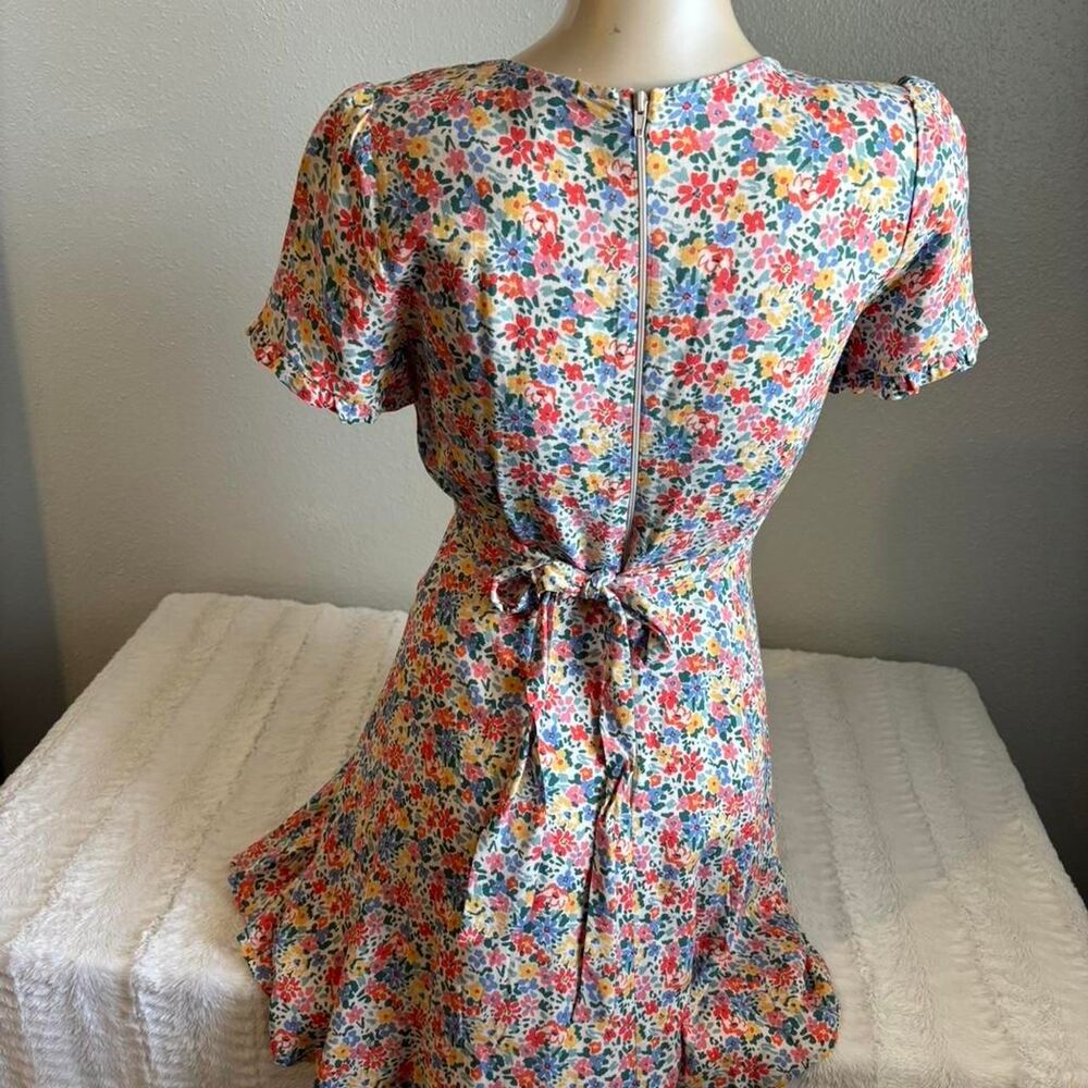 Floral Mini Dress Cottagecore Coquestte Y2K NEW - Picture 3 of 4